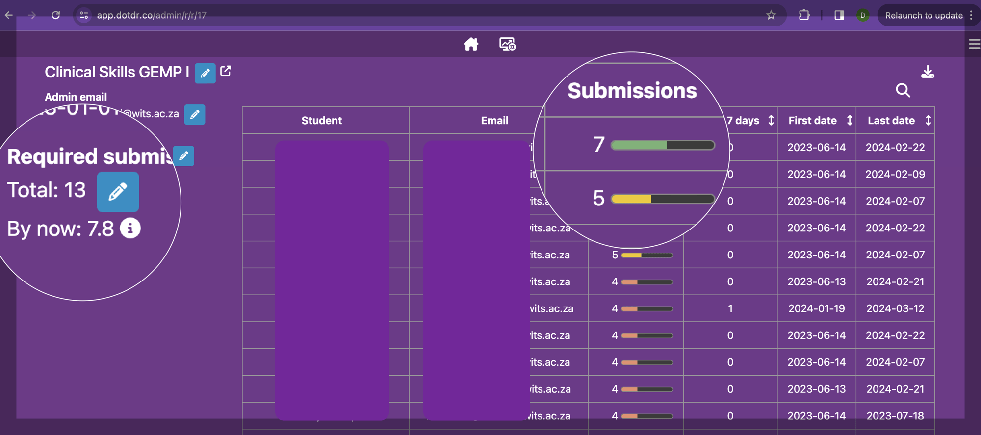 Logbook Entries and RAG Status Reporting